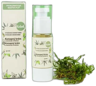 Konopný Krém pre Mastnú/Problematickú Pleť – Denný 30ml Kvitok
