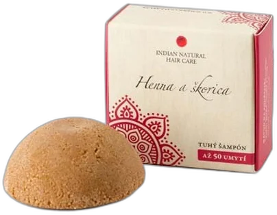 Henna a škorica (tuhý šampón) Indian Natural Haircare 60 g