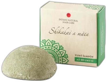 Shikakai a mäta (tuhý šampón) Indian Natural Haircare 60 g