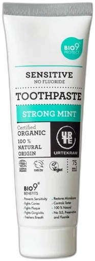 Zubná pasta senzitiv strong mint 75ml Urtekram