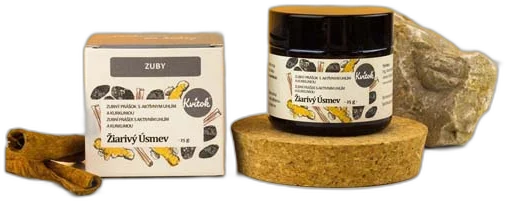 Zubný prášok Žiarivý úsmev 25g Kvitok