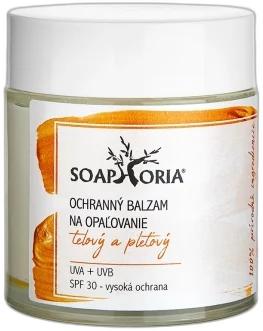 Ochranný telový a pleťový balzam na opaľovanie s SPF 30 – vysoká ochrana 150ml Soaphoria