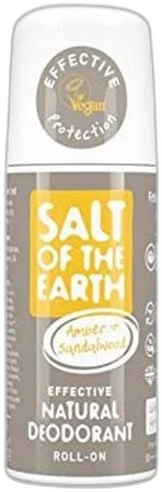 Prírodný kryštálový deodorant Jantár, santalové drevo PURE AURA, roll on 75ml Salt of the earth
