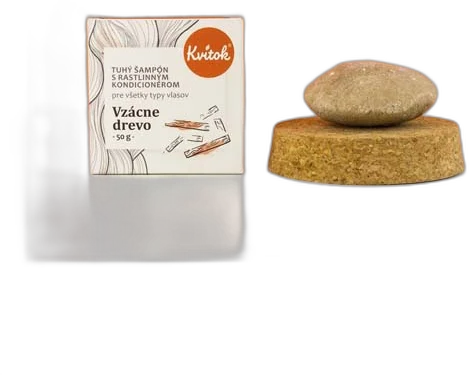 Tuhý Šampón s Kondicionérom 50 g Vzácne Drevo Kvitok