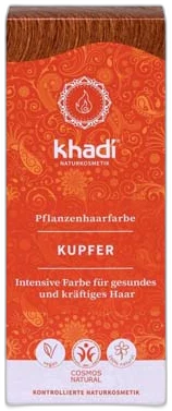 Medená rastlinná farba na vlasy KHADI 100g