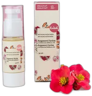 Arganový Krém pre Zrelú pleť  – Nočný 30ml Kvitok