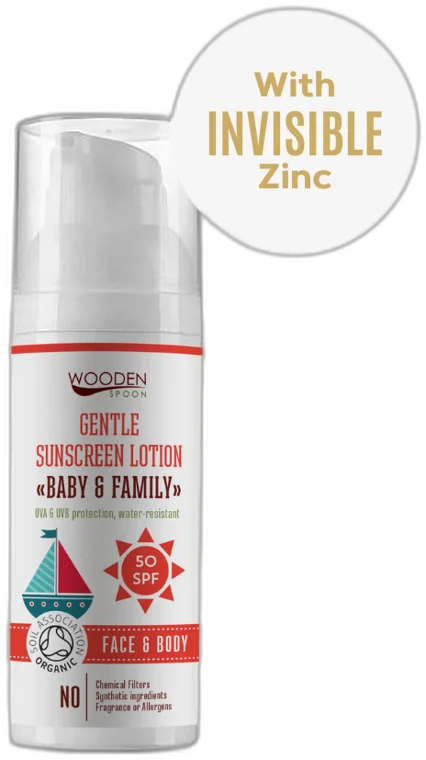 Opaľovacie telové mlieko Baby & Family SPF 50 WoodenSpoon 50ml