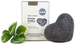 Hĺbkovo čistiaca hubka Konjac s aktívnym čiernym uhlím Kvitok