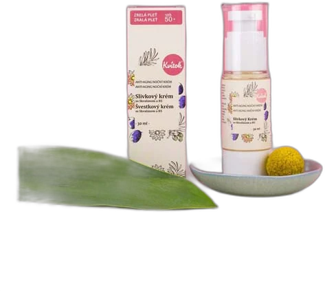 Slivkový krém pre Zrelú pleť (vek 50+) – Nočný 30ml Kvitok