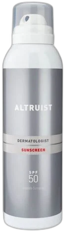 Transparentný opaľovací sprej s SPF50 200ml Altruist